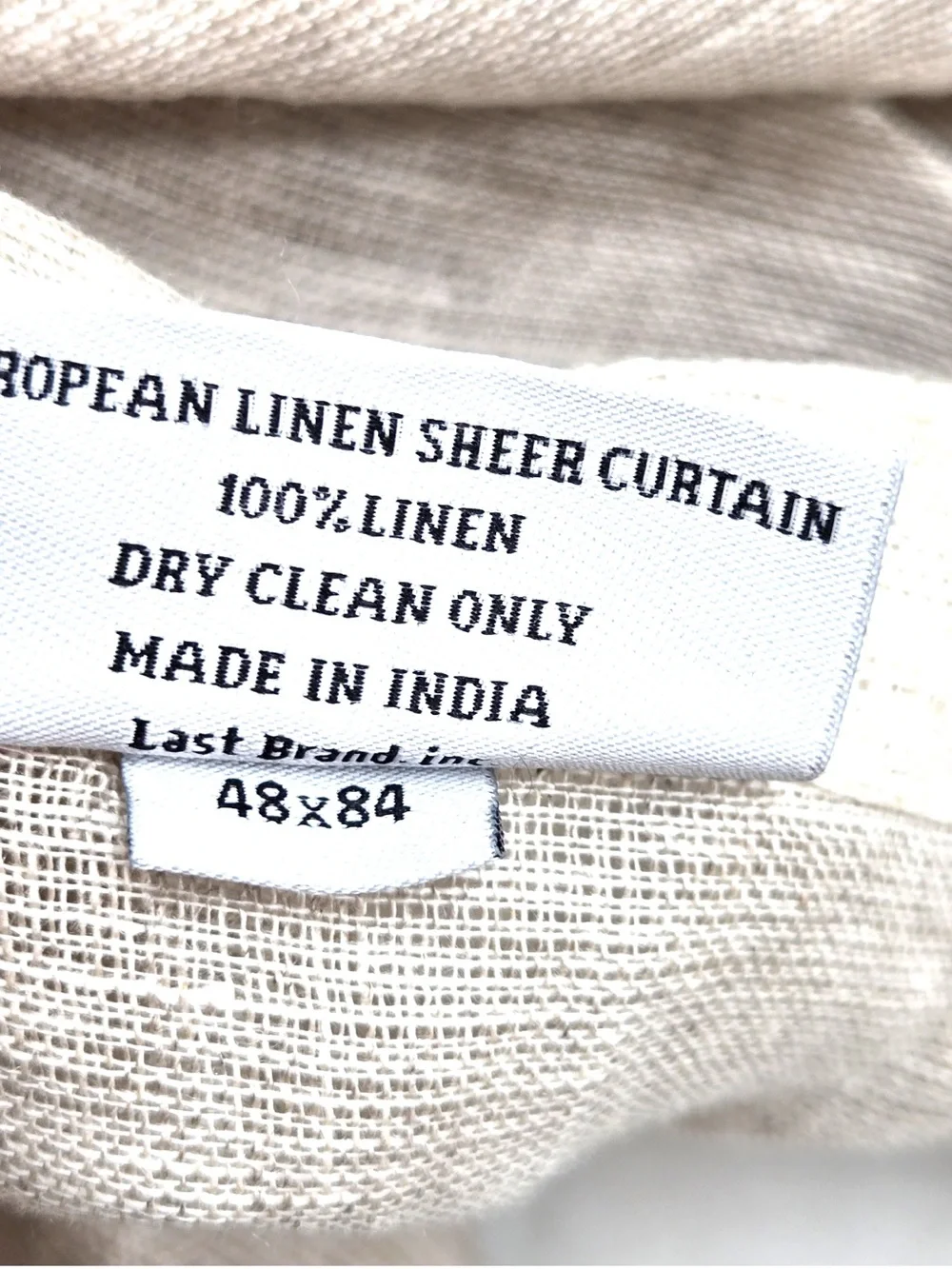 NWOT QUINCE Set Of 4 48x84 European Linen Sheer Curtains Flax 9813